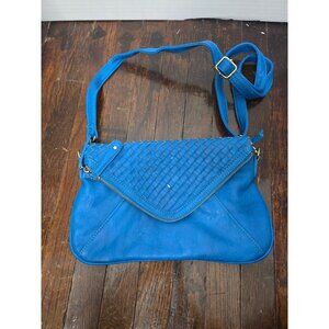 Bright Blue Street Level Foldover Flap Shoulder Purse